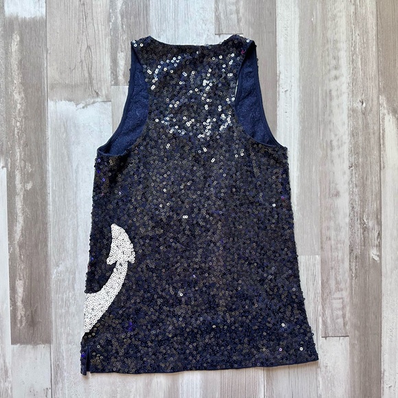 NWT J Crew Navy Sequin Nautical Anchor Sleeveless Tank Top | Size XXS - Picture 13 of 13